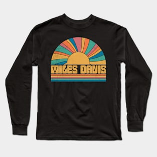 Graphic Miles Proud Name Davis Distressed Birthday Vintage Style Long Sleeve T-Shirt